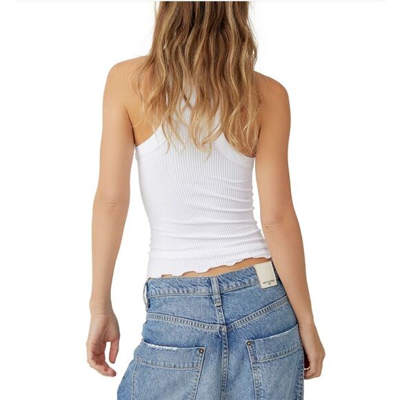 Free People Intimacy Ribbed Seamless Tank Top in White - Picture 2 of 2